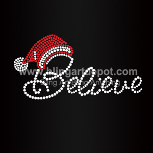 Believe Iron On Rhinestone Transfers